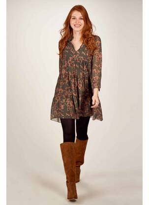 Robe mi-longue vert ZABAIONE femme
