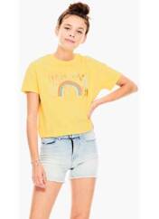 T-shirt jaune GARCIA pour fille seconde vue