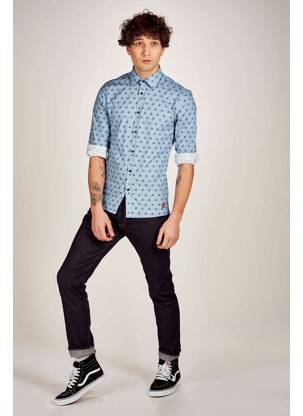 Chemise manches longues bleu CYCLO CLUB MARCEL  homme