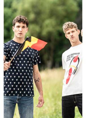 T-shirt blanc CYCLO CLUB MARCEL  homme
