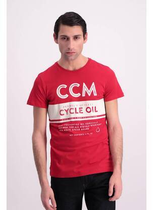 T-shirt rouge CYCLO CLUB MARCEL  pour homme