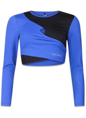 Crop top bleu COCORUN femme