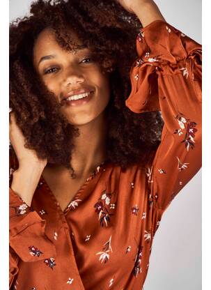 Robe mi-longue marron CLOUDS OF FASHION femme
