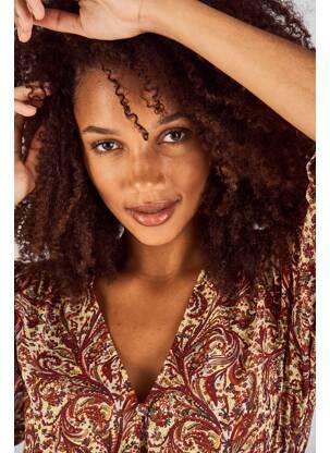 Robe mi-longue marron CLOUDS OF FASHION femme