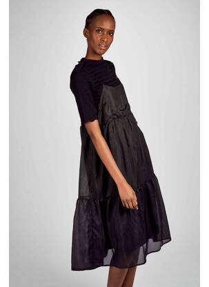 Robe mi-longue noir CLOUDS OF FASHION pour femme