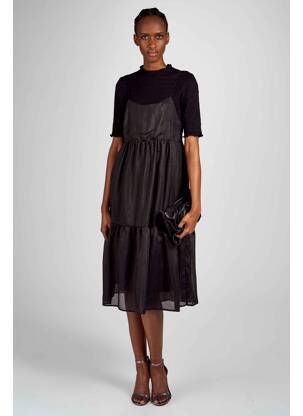 Robe mi-longue noir CLOUDS OF FASHION femme