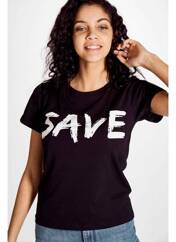 T-shirt noir SAVE THE DUCK pour femme seconde vue