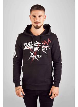 Sweat-shirt à capuche noir DYJCODE BY DENNIS PRAET  homme