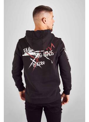 Sweat-shirt à capuche noir DYJCODE BY DENNIS PRAET  homme