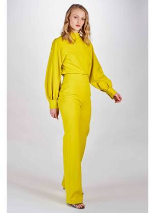 Pantalon jaune DEUX. BY ELINE DE MUNCK femme