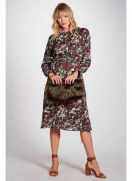 Robe mi-longue vert DEUX. BY ELINE DE MUNCK femme