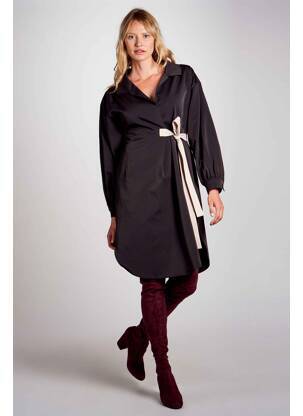 Robe mi-longue noir DEUX. BY ELINE DE MUNCK femme