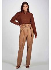Pantalon large marron DEUX. BY ELINE DE MUNCK pour femme seconde vue