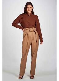 Pantalon large marron DEUX. BY ELINE DE MUNCK femme