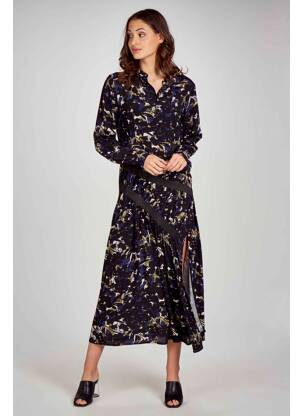 Robe mi-longue noir DEUX. BY ELINE DE MUNCK femme