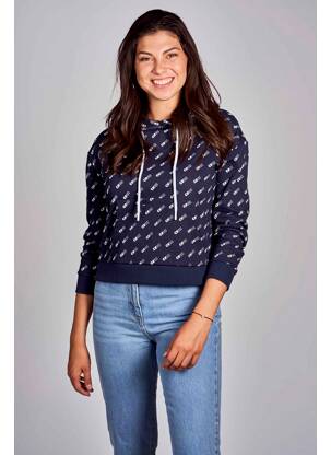Sweat-shirt à capuche bleu CEMI femme