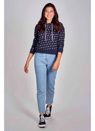 Sweat-shirt à capuche bleu CEMI femme