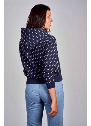 Sweat-shirt à capuche bleu CEMI femme