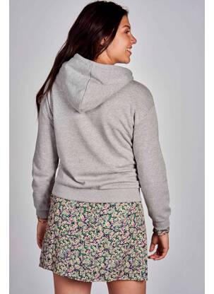 Sweat-shirt à capuche gris CEMI femme