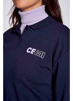 Sweat-shirt bleu CEMI femme