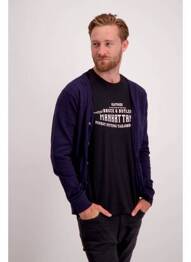 Gilet manches longues bleu BRUCE & BUTLER  homme