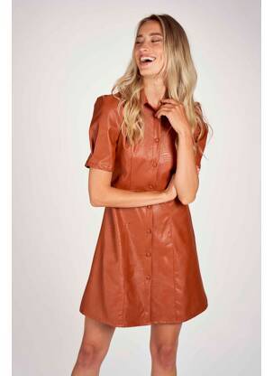Robe courte marron FOUDRE BY AURELIE VAN DAELEN femme