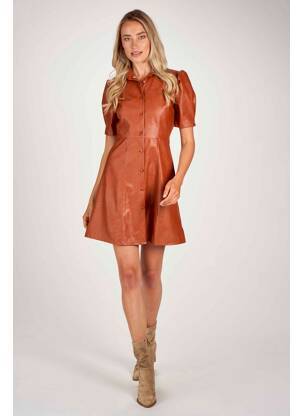 Robe courte marron FOUDRE BY AURELIE VAN DAELEN femme