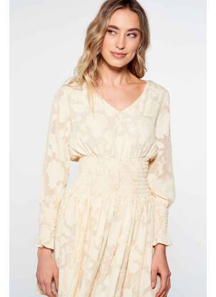 Robe courte beige FOUDRE BY AURELIE VAN DAELEN femme