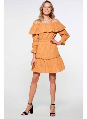 Robe mi-longue orange FOUDRE BY AURELIE VAN DAELEN pour femme