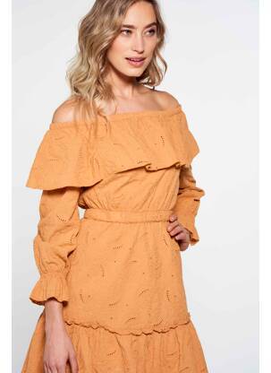 Robe mi-longue orange FOUDRE BY AURELIE VAN DAELEN femme