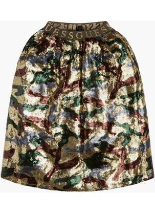 Jupe mi-longue or GUESS fille