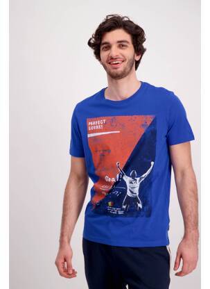 T-shirt bleu JACK & JONES pour homme