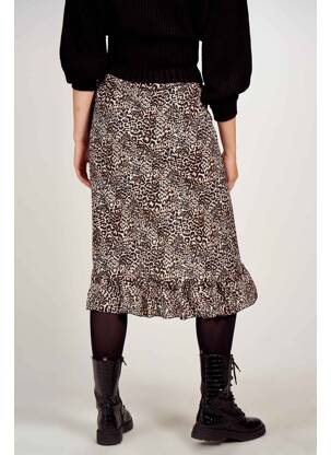 Jupe mi-longue marron HAILYS femme