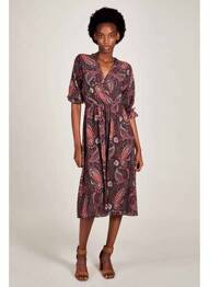 Robe mi-longue noir HAILYS femme