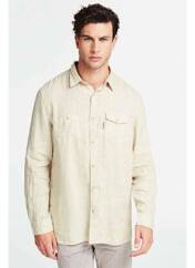 Chemise manches longues beige GUESS pour homme seconde vue