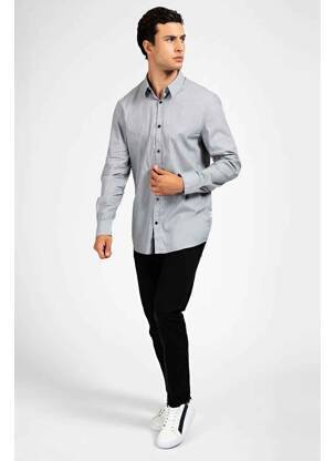Chemise manches longues gris GUESS homme