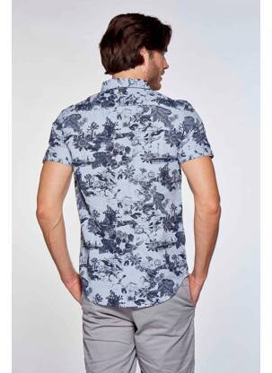 Chemise manches courtes bleu PETROL INDUSTRIES homme