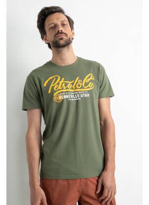T-shirt vert PETROL INDUSTRIES pour homme