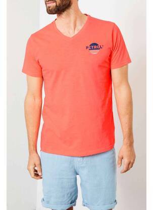 T-shirt orange PETROL INDUSTRIES pour homme