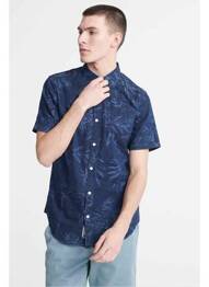 Chemise manches courtes bleu SUPERDRY homme