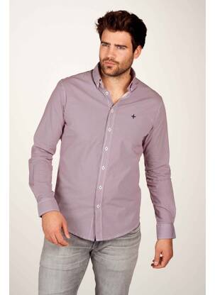 Chemise manches longues rouge HAZE&FINN homme
