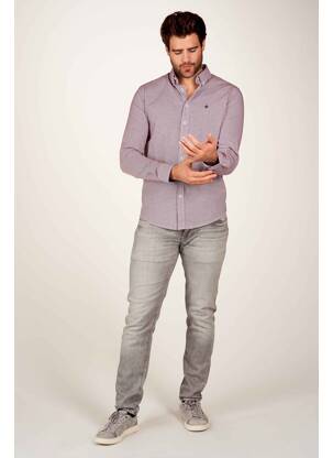 Chemise manches longues rouge HAZE&FINN homme