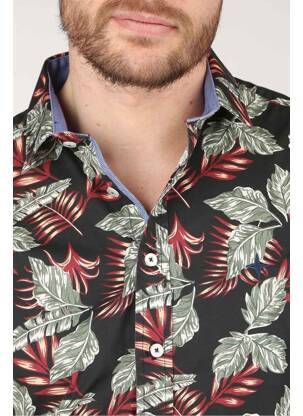 Chemise manches longues vert HAZE&FINN homme