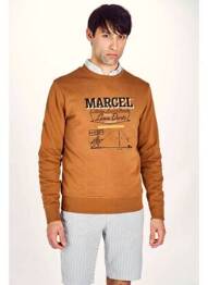 Sweat-shirt marron LE FABULEUX MARCEL DE BRUXELLES homme