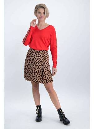 Jupe courte marron GARCIA femme
