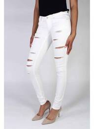 Jeans coupe slim blanc ONLY femme