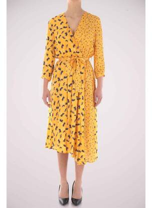 Robe mi-longue jaune KOCCA femme