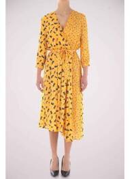 Robe mi-longue jaune KOCCA femme