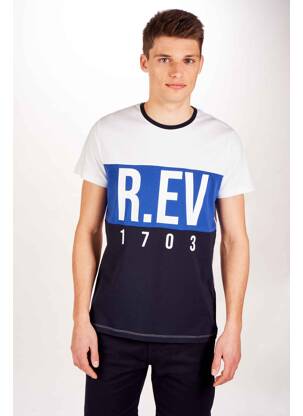 T-shirt blanc R.EV 1703 BY REMCO EVENPOEL  homme