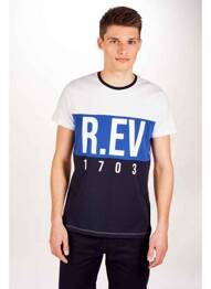 T-shirt blanc R.EV 1703 BY REMCO EVENPOEL  homme